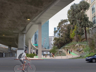 Illustration for article titled This Ridiculous Ramp Is SF's Best Idea for a Bike Path Across the Entire Bay Bridge